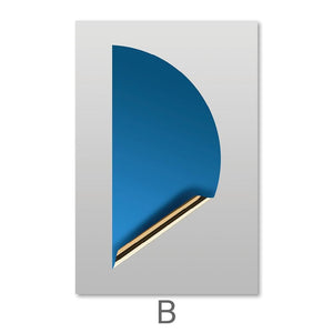 Golden Sticker Canvas Art 40 x 50cm / B / No Board - Canvas Print Only Clock Canvas