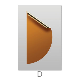 Golden Sticker Canvas Art 40 x 50cm / D / No Board - Canvas Print Only Clock Canvas