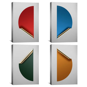 Golden Sticker Canvas Art Clock Canvas