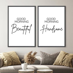 Good Morning Beautiful Canvas Art Clock Canvas