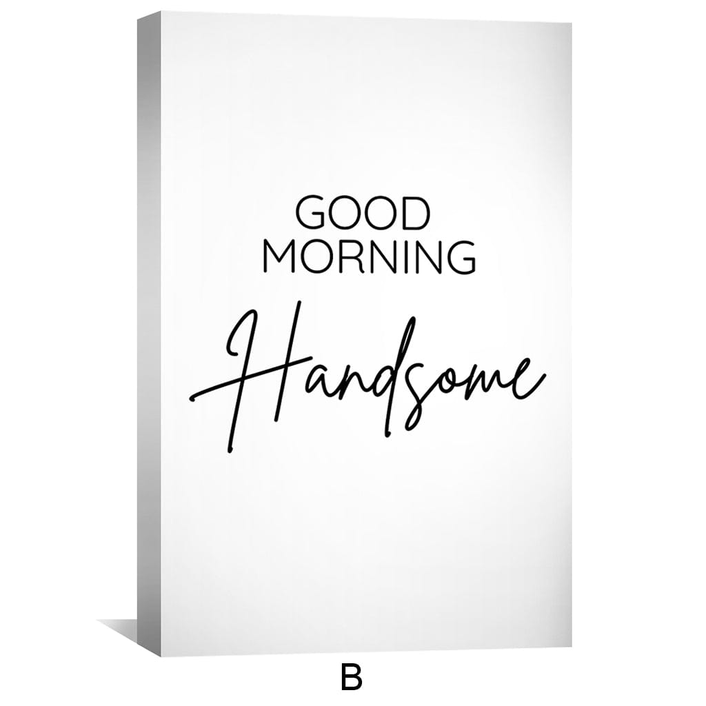 Good Morning Beautiful Canvas Art Clock Canvas