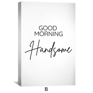 Good Morning Beautiful Canvas Art Clock Canvas