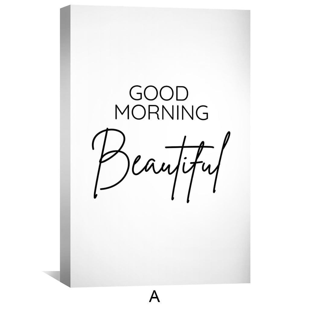 Good Morning Beautiful Canvas Art Clock Canvas