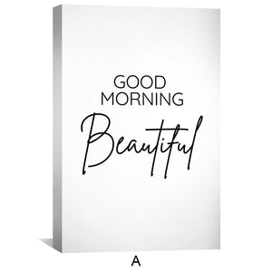 Good Morning Beautiful Canvas Art Clock Canvas