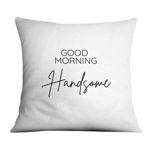 Good Morning Beautiful Cushion Cushion B / 45 x 45cm Clock Canvas