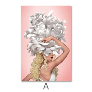 Graceful Woman Canvas Art A / 40 x 50cm / No Board - Canvas Print Only Clock Canvas