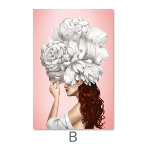 Graceful Woman Canvas Art B / 40 x 60cm / Unframed Canvas Print Clock Canvas