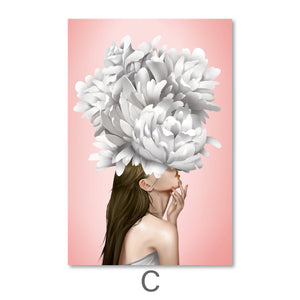 Graceful Woman Canvas Art C / 40 x 60cm / Unframed Canvas Print Clock Canvas