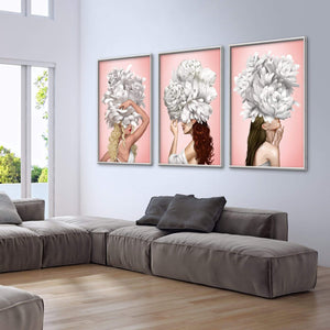 Graceful Woman Canvas Art Clock Canvas