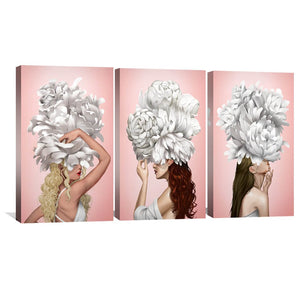 Graceful Woman Canvas Art Clock Canvas