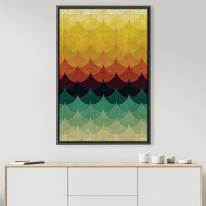 Gradient Waves 1 Canvas Art 30 x 45cm / Unframed Canvas Print Clock Canvas