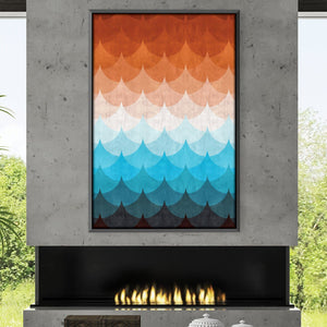 Gradient Waves 2 Canvas Art 30 x 45cm / Unframed Canvas Print Clock Canvas