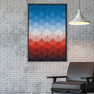 Gradient Waves 3 Canvas Art 30 x 45cm / Unframed Canvas Print Clock Canvas