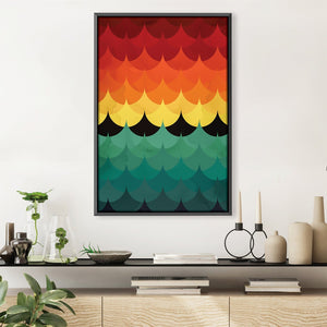 Gradient Waves 4 Canvas Art 30 x 45cm / Unframed Canvas Print Clock Canvas