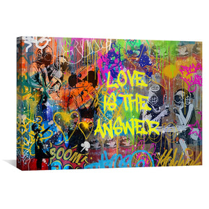 Graffiti Answer Canvas Art Clock Canvas