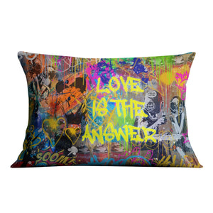 Graffiti Answer Cushion Cushion 48 x 33cm Clock Canvas