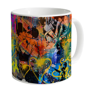 Graffiti Answer Mug Mug White Clock Canvas
