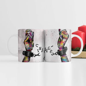 Graffiti Chains Mug Mug White Clock Canvas