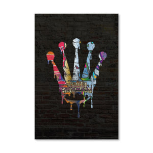 Graffiti Crown Canvas Art Clock Canvas
