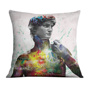 Graffiti David Cushion Cushion Cushion Square Clock Canvas