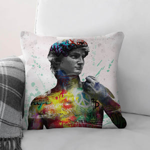 Graffiti David Cushion Cushion Cushion Square Clock Canvas