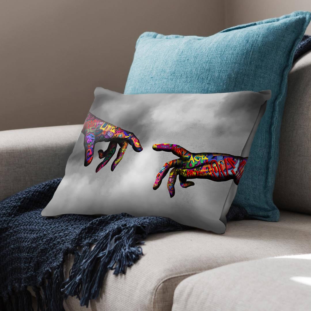 Graffiti Hand of God Cushion Cushion Cushion Landscape Clock Canvas
