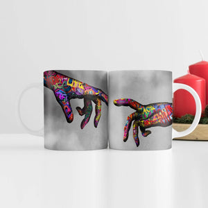 Graffiti Hand of God Mug Mug White Clock Canvas