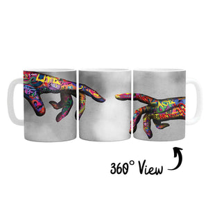 Graffiti Hand of God Mug Mug White Clock Canvas