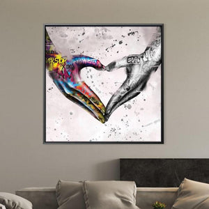 Graffiti Heart Canvas Art Clock Canvas