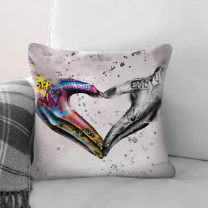 Graffiti Heart Cushion Cushion Cushion Square Clock Canvas