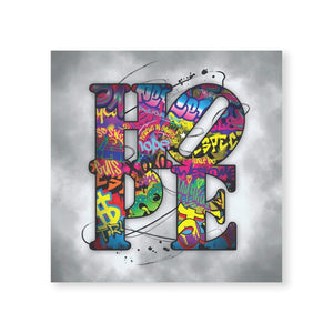 Graffiti Hope Canvas Art Clock Canvas