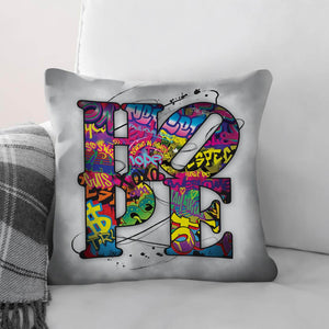Graffiti Hope Cushion Cushion Cushion Square Clock Canvas