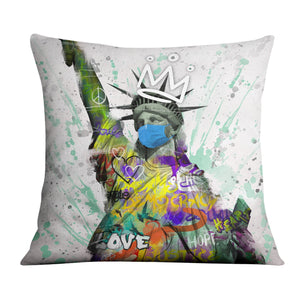 Graffiti Liberty Cushion Cushion Cushion Square Clock Canvas