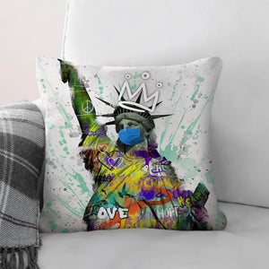 Graffiti Liberty Cushion Cushion Cushion Square Clock Canvas