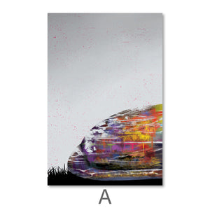 Graffiti Lion Canvas Art A / 40 x 60cm / Unframed Canvas Print Clock Canvas