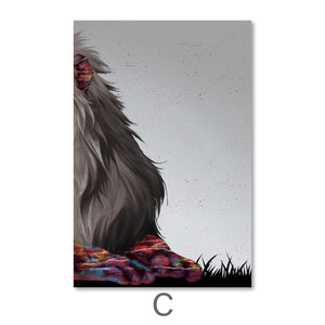 Graffiti Lion Canvas Art C / 40 x 60cm / Unframed Canvas Print Clock Canvas