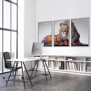 Graffiti Lion Canvas Art Clock Canvas