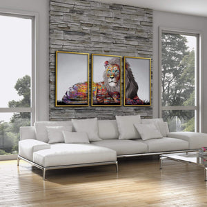 Graffiti Lion Canvas Art Clock Canvas