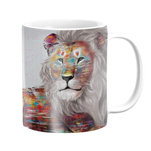 Graffiti Lion Mug Mug White Clock Canvas