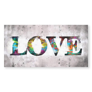 Graffiti Love Canvas Art Clock Canvas