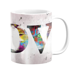 Graffiti Love Mug Mug White Clock Canvas