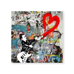 Graffiti Music Canvas Art Clock Canvas