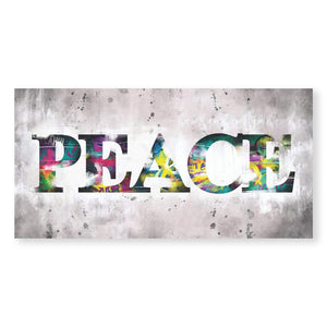 Graffiti Peace Canvas Art Clock Canvas