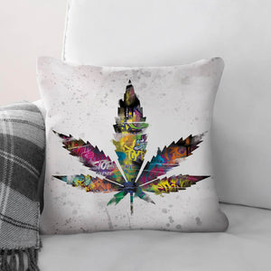 Graffiti Plant Cushion Cushion Cushion Square Clock Canvas