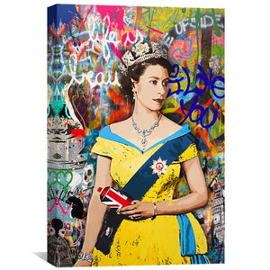 Graffiti Royalty Canvas Art Clock Canvas