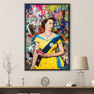 Graffiti Royalty Canvas Art 30 x 45cm / Unframed Canvas Print Clock Canvas