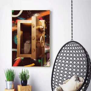 Graffiti Safe - Cash Clock Canvas