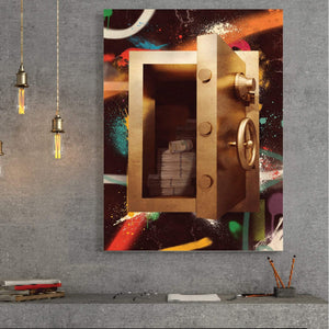 Graffiti Safe - Cash Clock Canvas