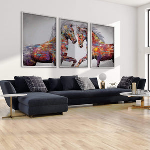 Graffiti Stallion Canvas Art Clock Canvas