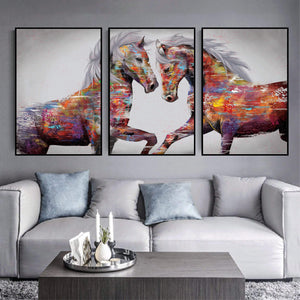Graffiti Stallion Canvas Art Clock Canvas